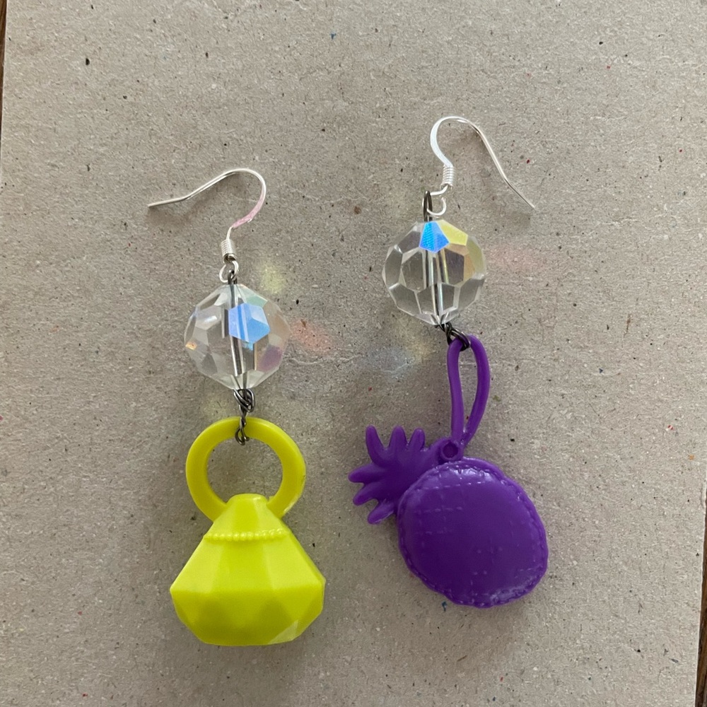 Barbie purse earrings